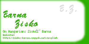 barna zisko business card